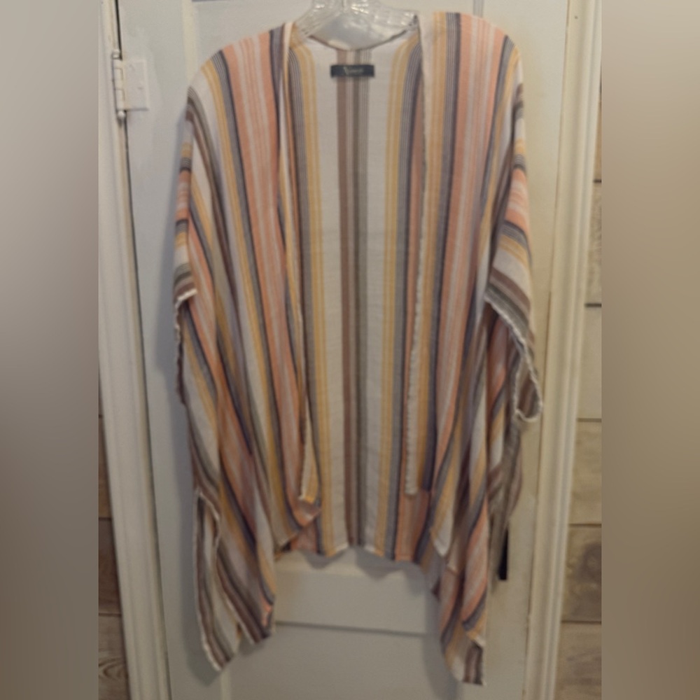 Cabela's Natural Reflections Striped Ruana. OSFM. - Picture 2 of 6